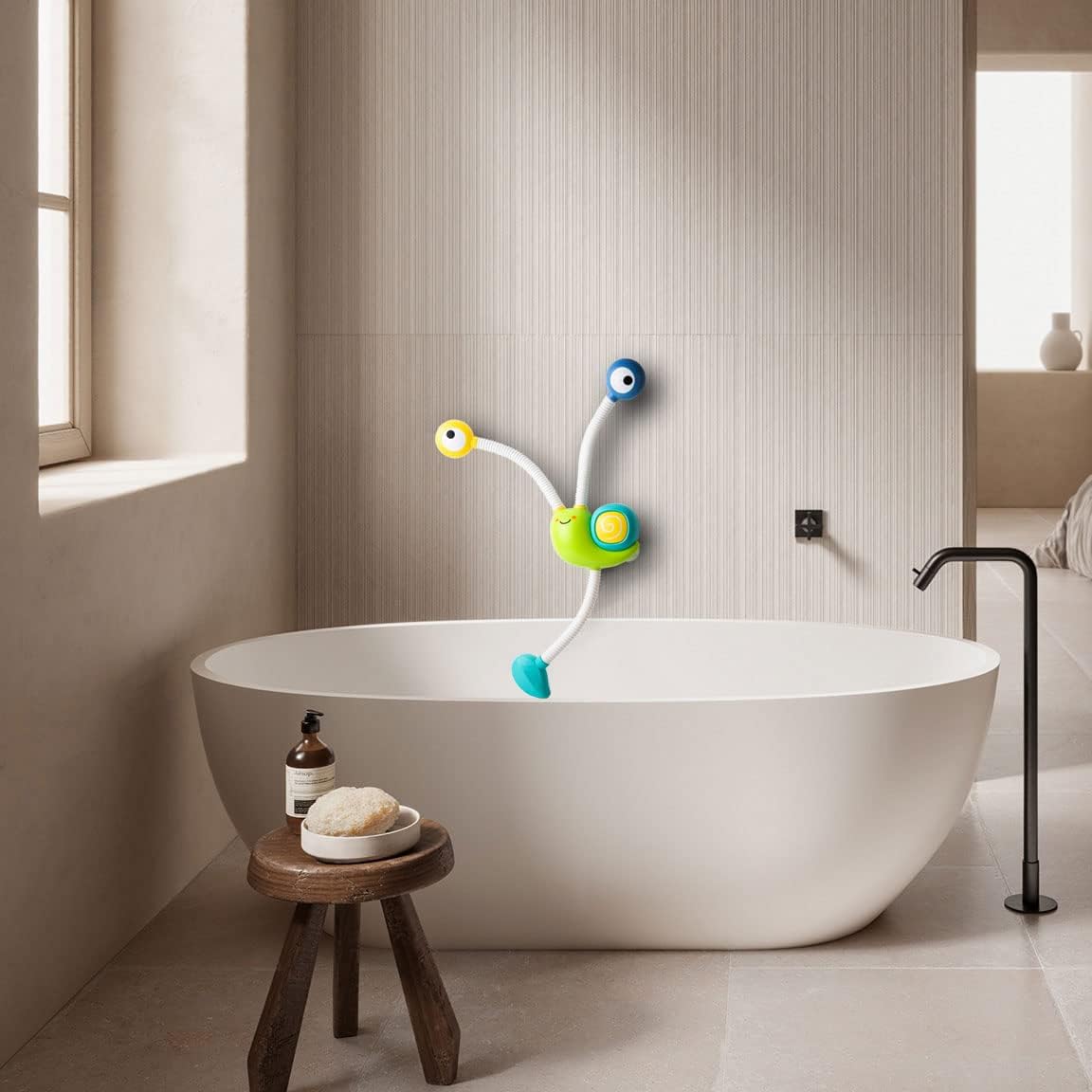 Snail Bath Toy Double Sprinkler Bath Electric Shower Head Bathtub Spray Water Toy for Baby Toddlers Kids Boys Girls