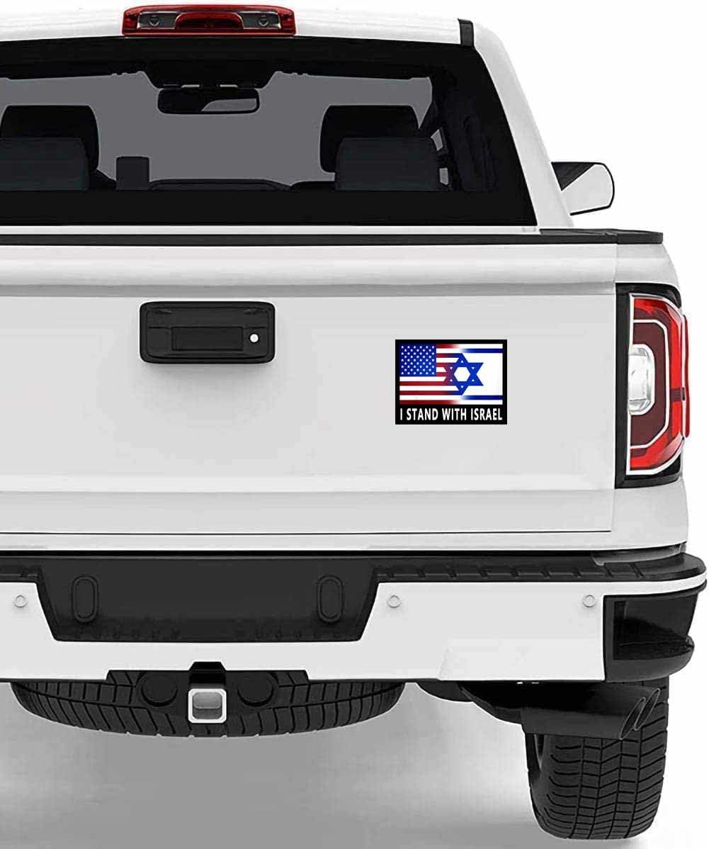 Qinry 2 Pack I Stand with Israel American USA and Israel Flag Support Israel Car Magnet Auto Truck Fridge Magnetic Decal Bumper Magnet