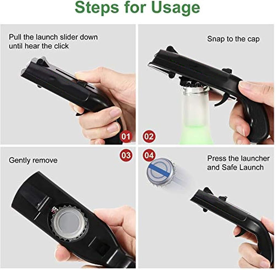 Maozcq Cap Gun Beer Bottle Opener Bottle Openers party favors Gamer bottle opener for BBQ Party Bar Drinking Bottle Opener