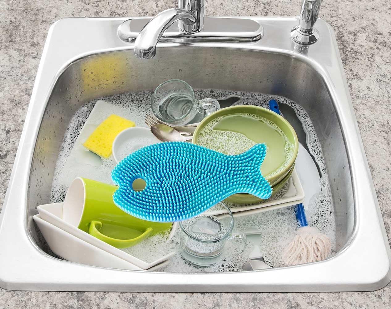 Silicone Fish Brush Sand Removal Silicone Sand Remover Fish Dish Brush