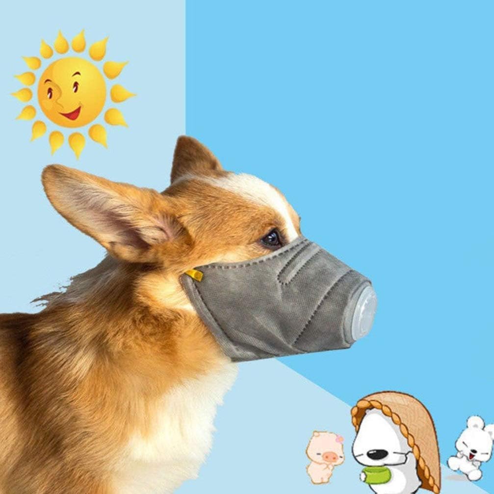 2 Pack Dog Air Filter Mask Respirator Pollution Dog Gas Mask Smoke Respirator Mask Filter for Dog