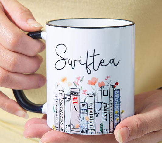 WYZHI Swiftea Coffee Mug Funny Cute Singer Taylor Album Novelty Taylor Mug Gift 11 Ounce