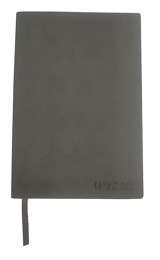 WYZHI Classic Notebook Cover Office Business College School Writing Hardcover Lined Paper Pages Ruled Sheets Supplies Black
