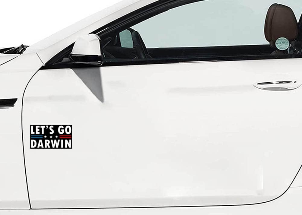 2 Pack Let's Go Darwin Magnet Stickers Let's Go Brandon Car Sign Funny FJB Biden Bumper Magnet Stickers Fade Proof & Waterproof Outdoor Indoor