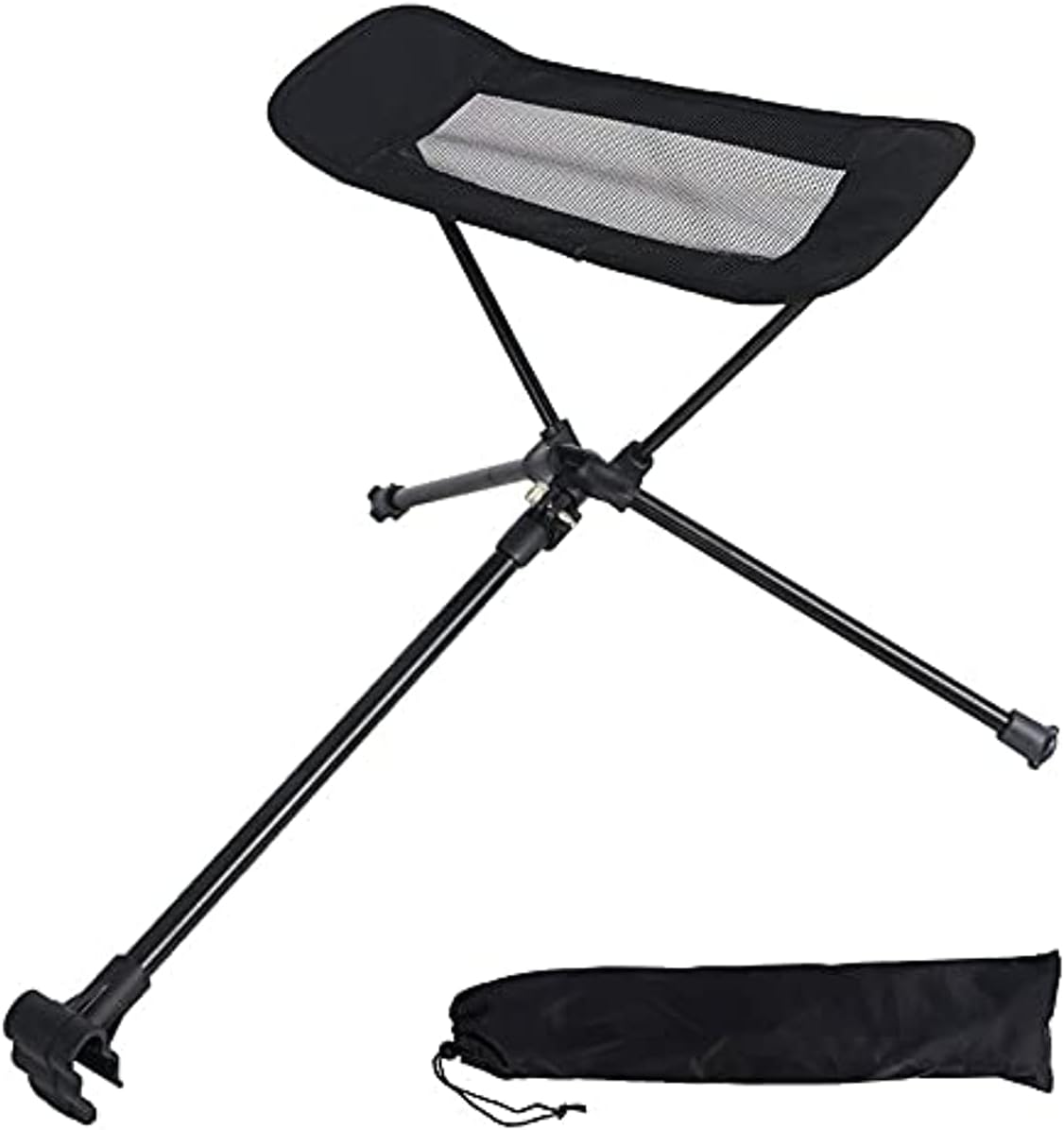 Universal Camping Chair Foot Rest Ottoman Folding Attachable Leg Rest Recliner Lazy Retractable Accessories for Retractable Stool Hammock Beach Chair