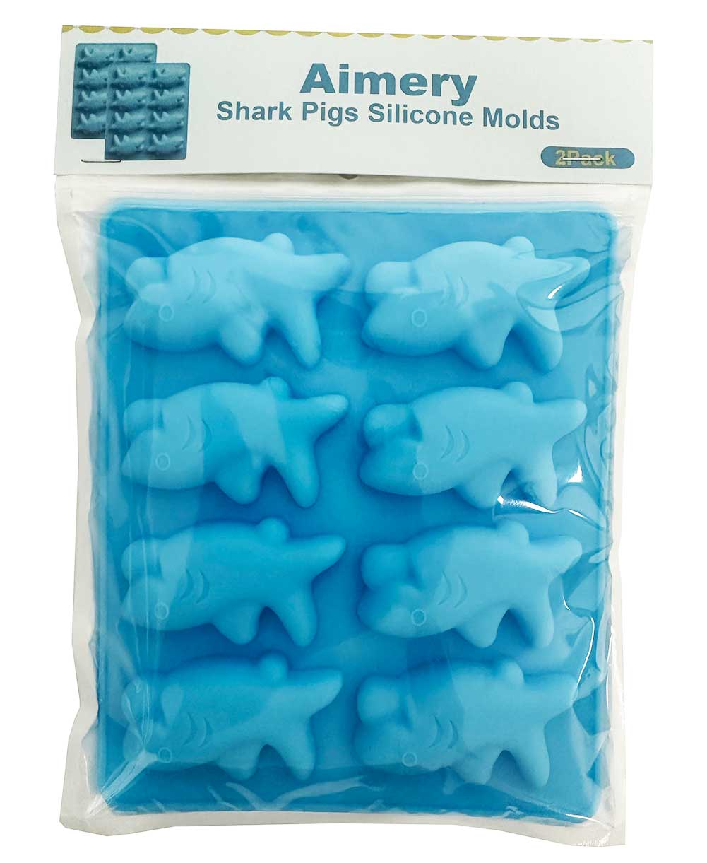 Aimery Shark Pigs In A Blanket Mold Shark Bites or Pigs in A Blanket Silicone Molds (2 Pack)